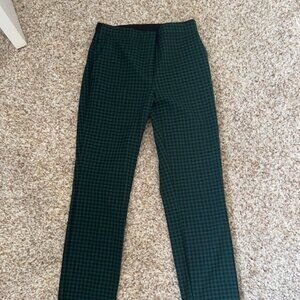 Green Plaid Zara Trousers